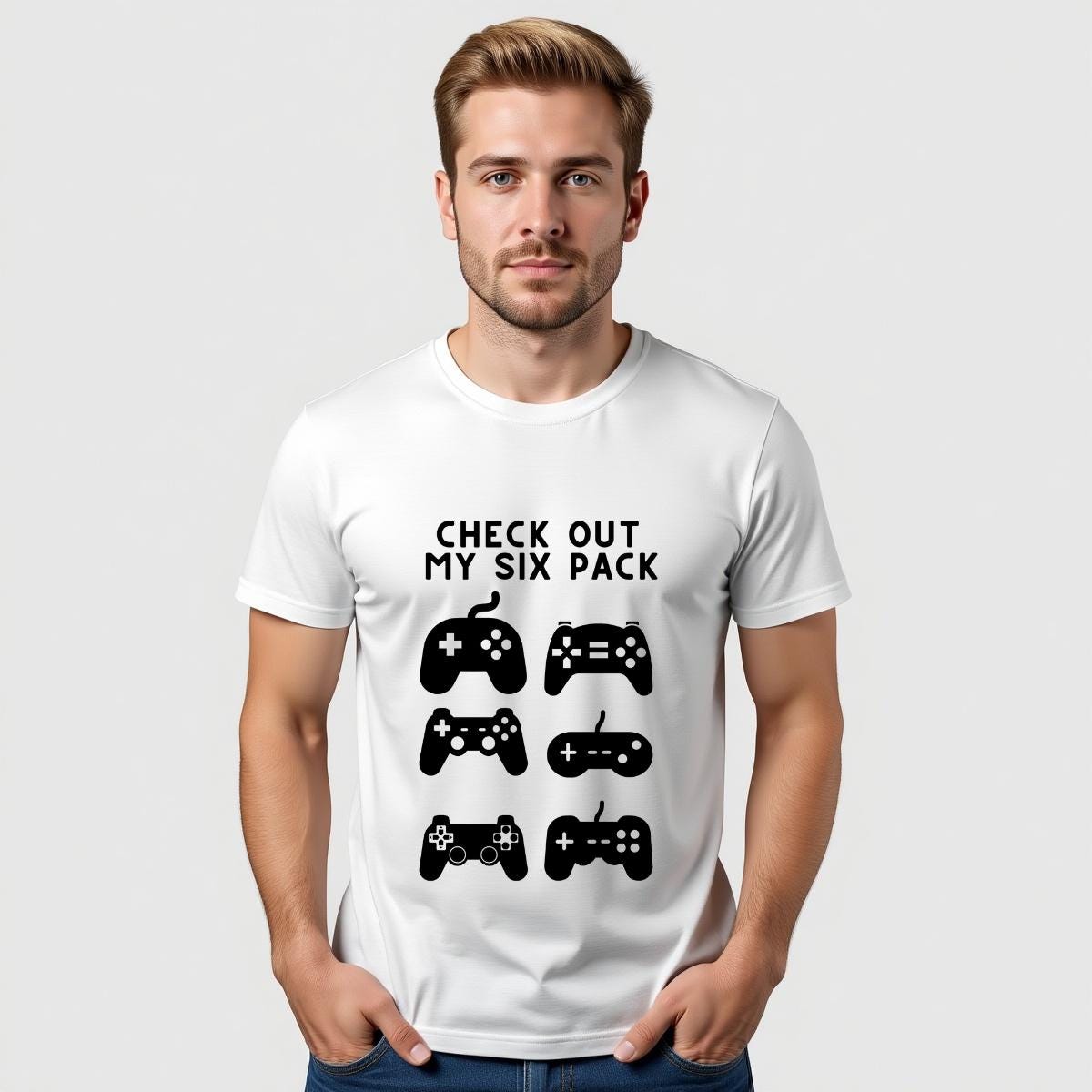 Gamer Six Pack Controller SVG PNG (Digital Download)