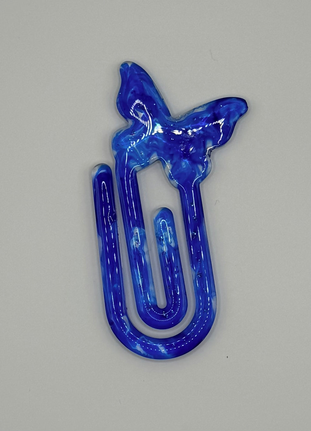 Jumbo Resin Paperclip Bookmark, Glitter Page Marker, Book Accessory, Reader Gift
