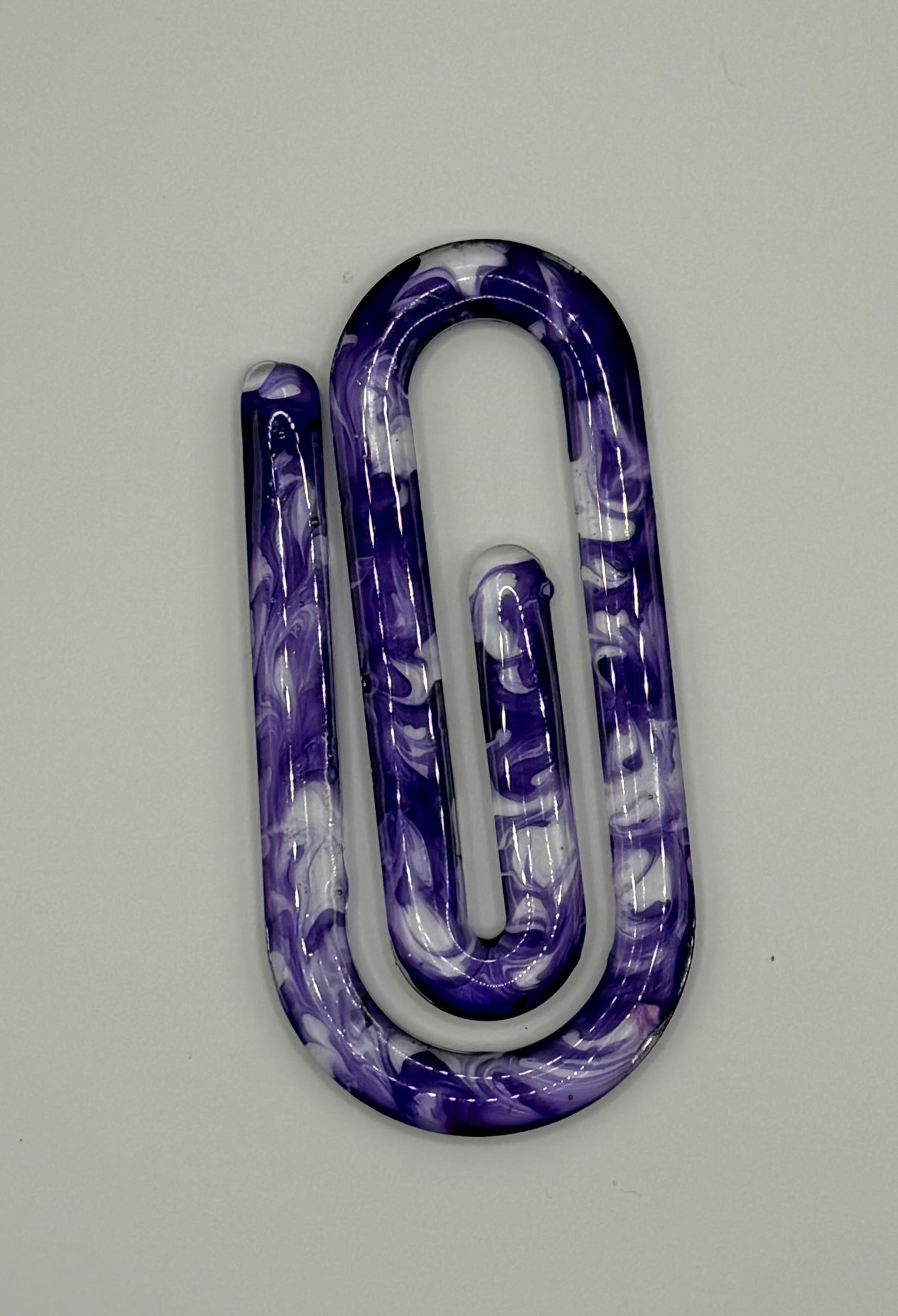Jumbo Resin Paperclip Bookmark, Glitter Page Marker, Book Accessory, Reader Gift