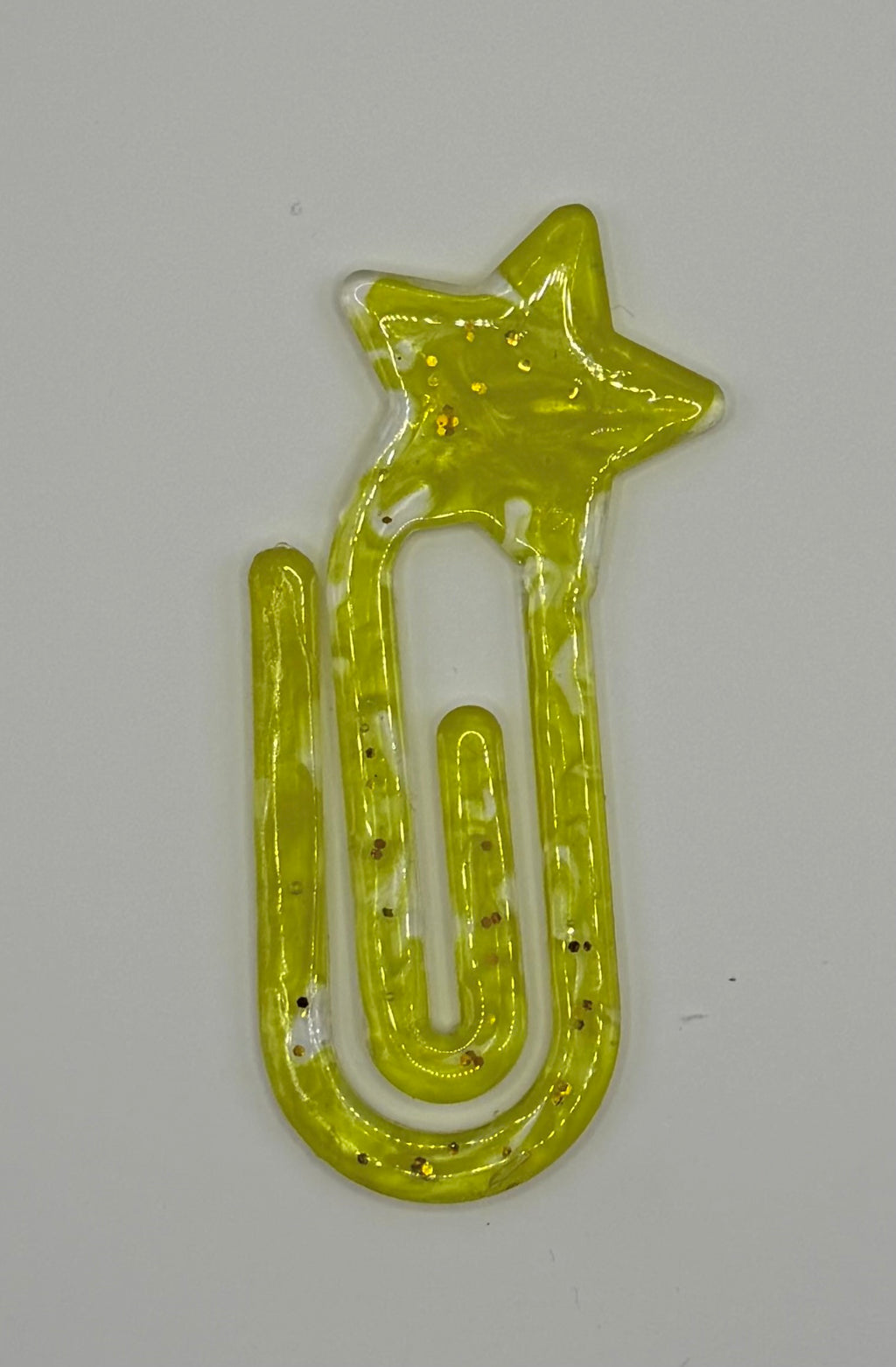 Jumbo Resin Paperclip Bookmark, Glitter Page Marker, Book Accessory, Reader Gift