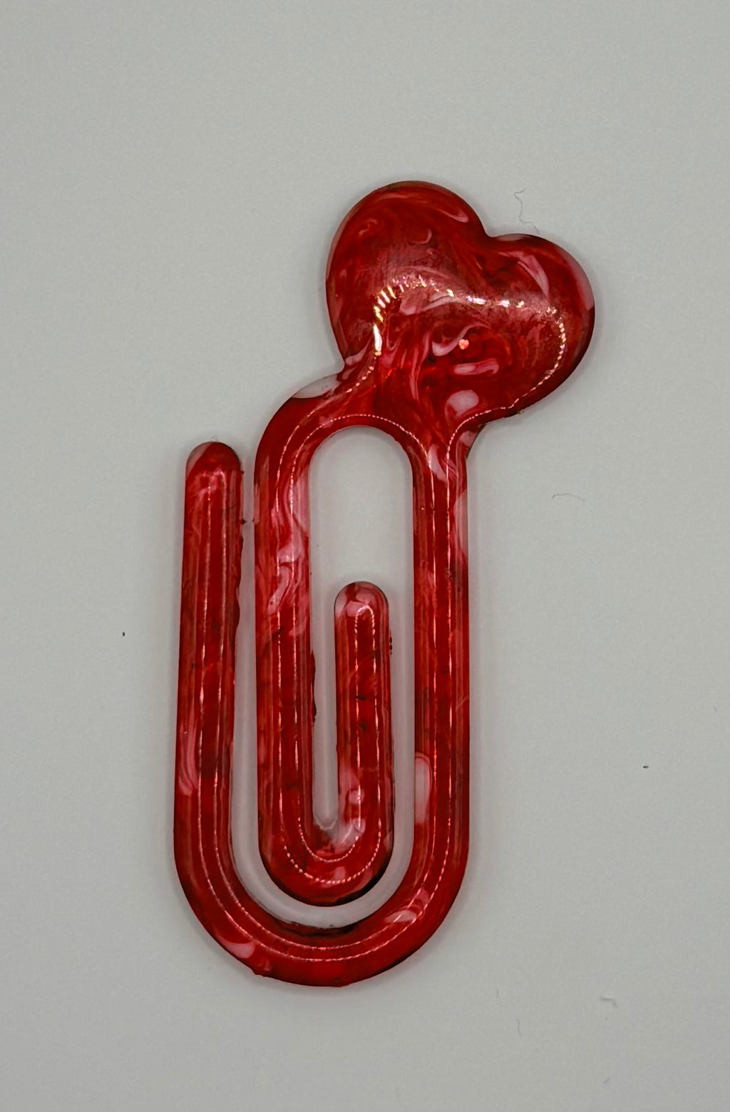 Jumbo Resin Paperclip Bookmark, Glitter Page Marker, Book Accessory, Reader Gift