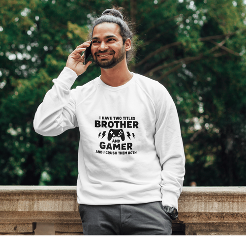 Brother Gamer SVG PNG, Funny Gaming Bro Gift, Video Game Controller Shirt (Digital Download)