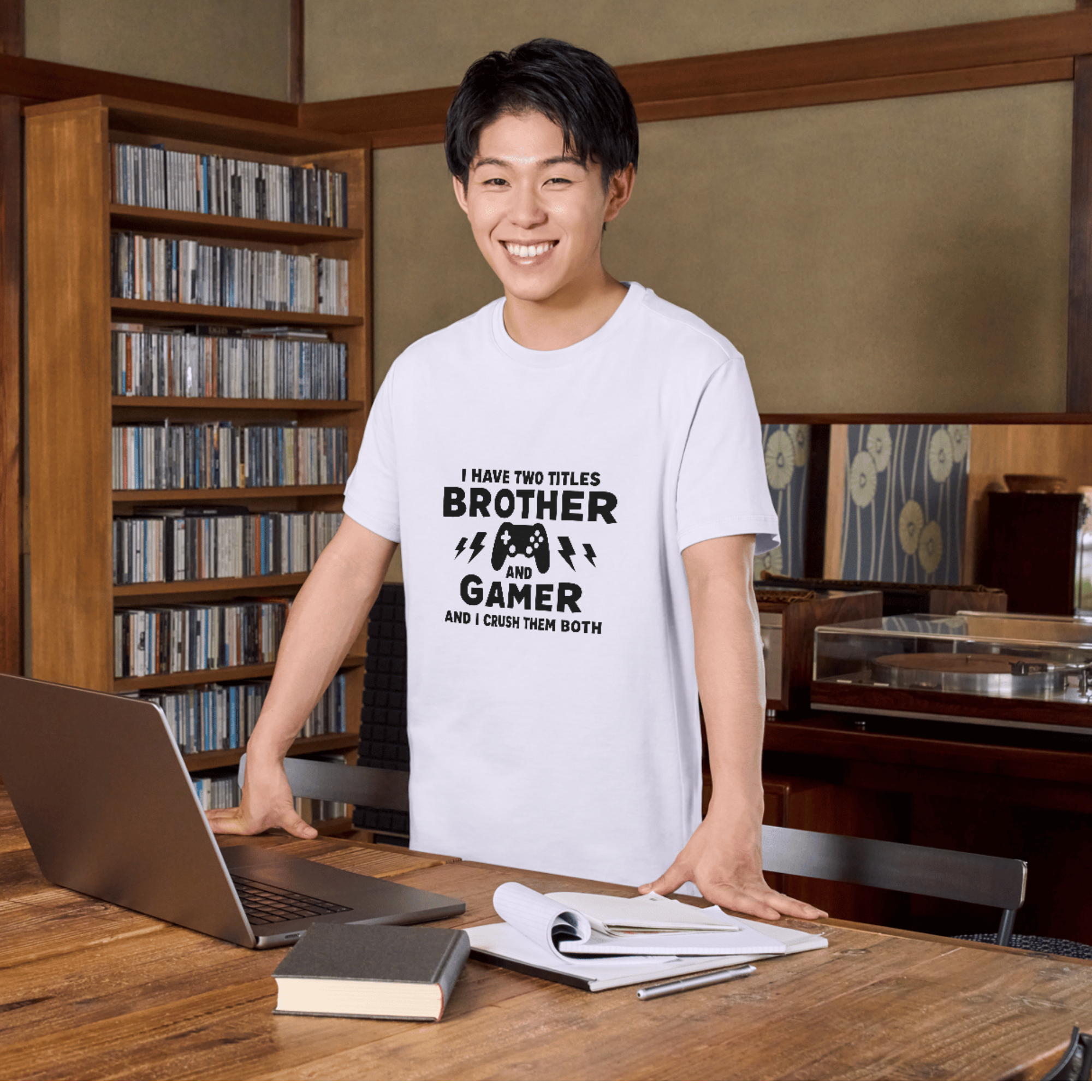 Brother Gamer SVG PNG, Funny Gaming Bro Gift, Video Game Controller Shirt (Digital Download)