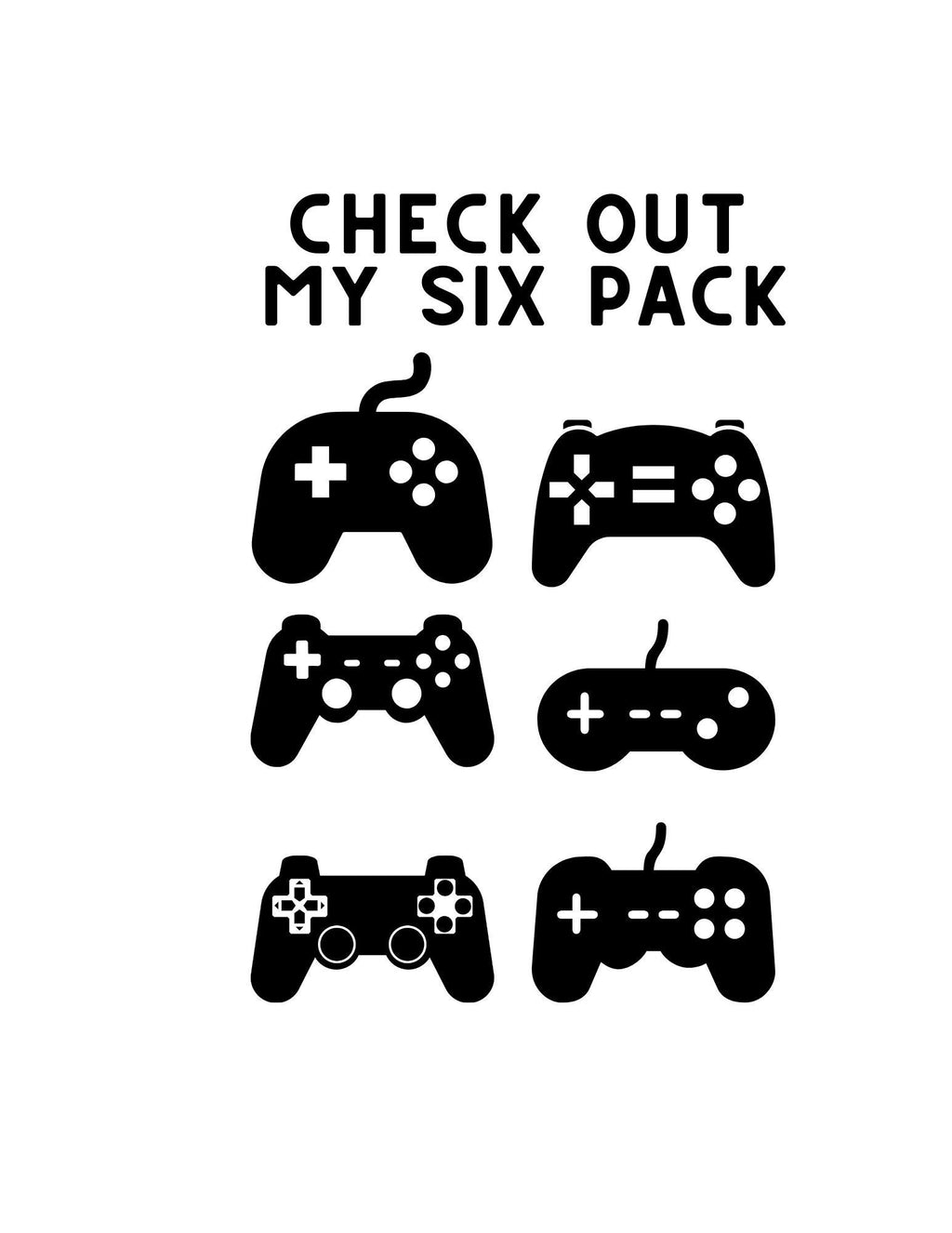 Gamer Six Pack Controller SVG PNG (Digital Download)