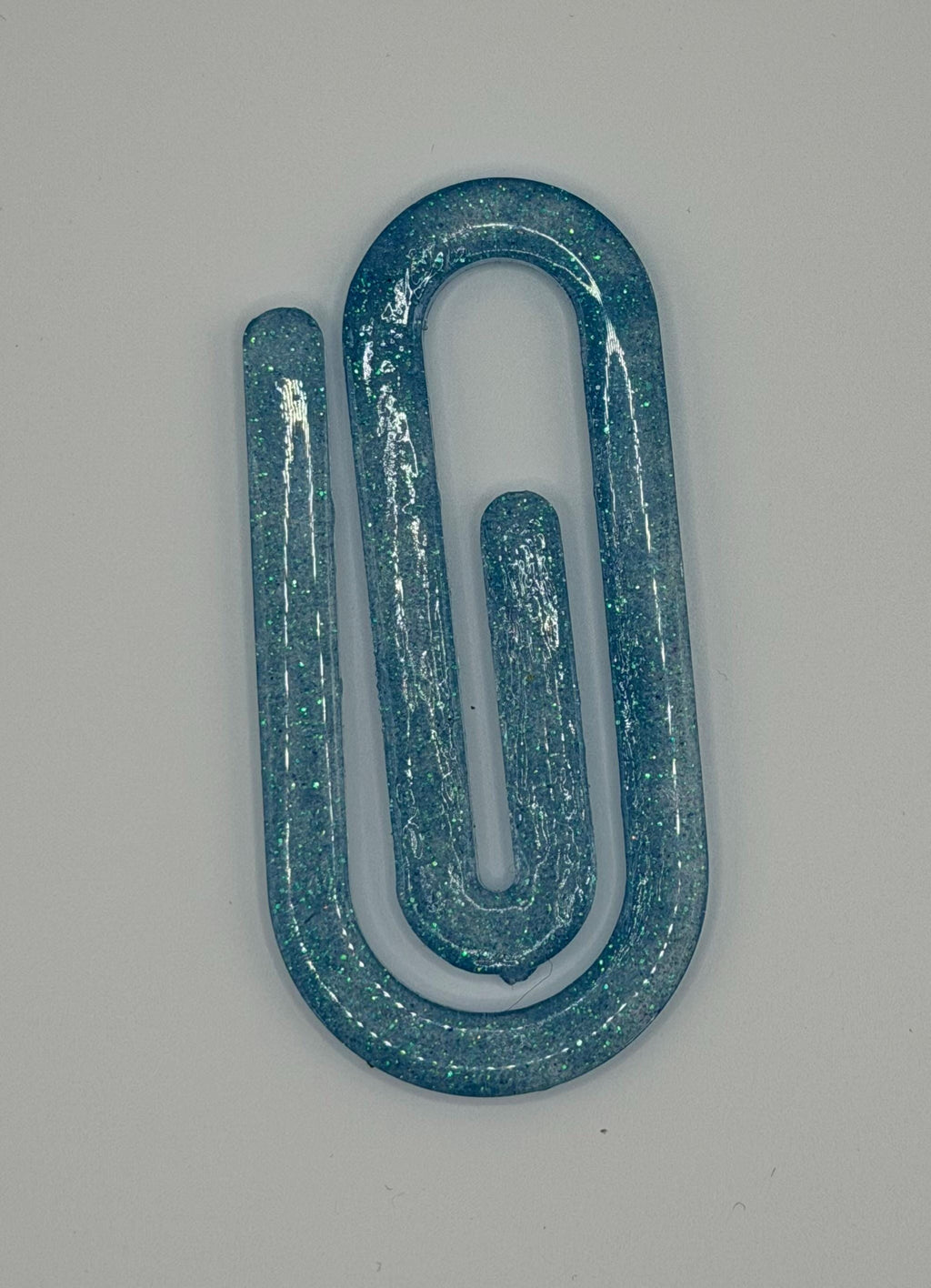 Jumbo Resin Paperclip Bookmark, Glitter Page Marker, Book Accessory, Reader Gift
